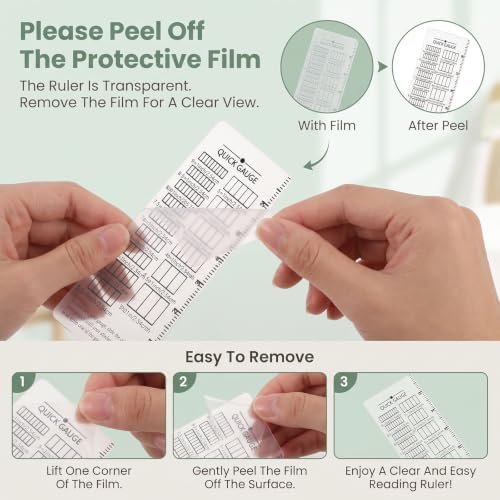 2 Pcs Quick Gauge Ruler for Knit and Crochet,Knitting Gauge Measuring