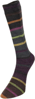 Multicolour, Wool and Nylon Self-Patterning Superwash 4 Ply Sock Yarn