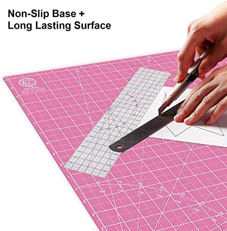 KC GLOBAL A2 (24"x18") Self-Healing Cutting Mat (Pink) - Sturdy