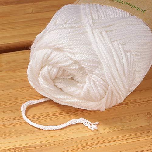 JubileeYarn Bamboo Cotton Sport Yarn - Cotton White - 4 Skeins