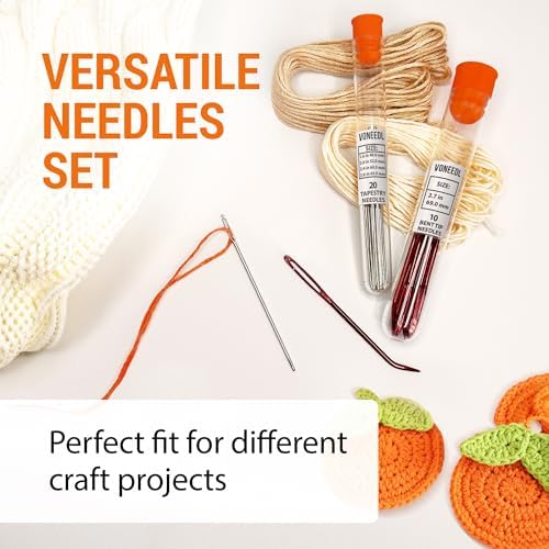 52 Heavy Duty Hand Sewing Needles and 30 Yarn Needles Set - Total 82