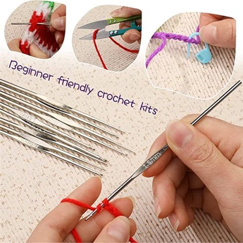 Wonafa Crochet Kit for Beginners, 103 PCS Crocheting Kit Beginner