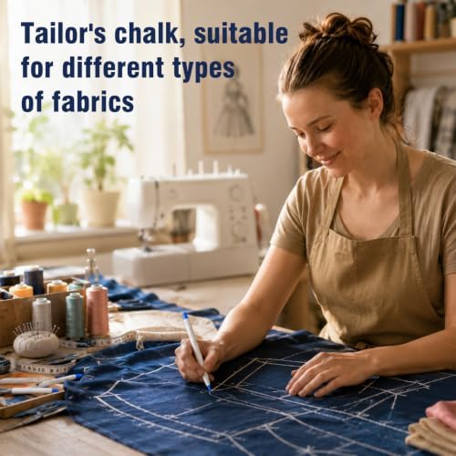 2PCS Tailors Chalk,Flatiron Heat Erasable Fabric Markers with 10