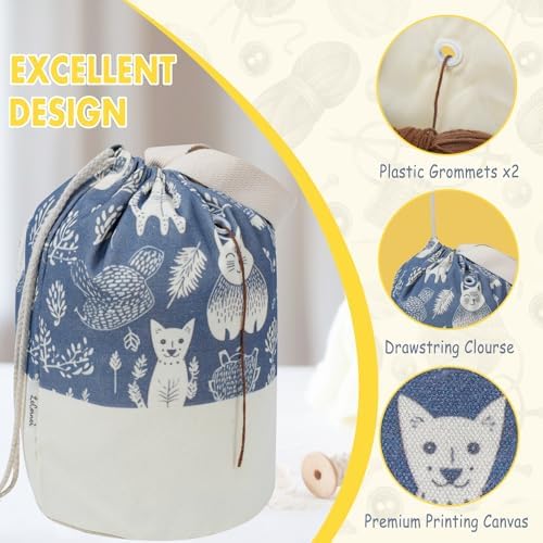 Yarn Bag, Large Crochet Bag Organizer, Yarn Storage Knitting Bags