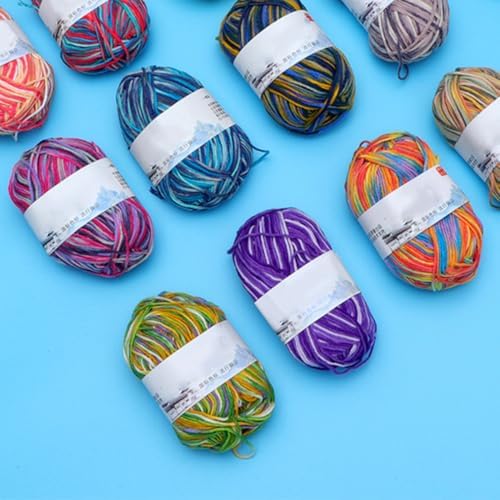 20 Roll Gradient Space Dye Yarn, Polyester Cotton Blend