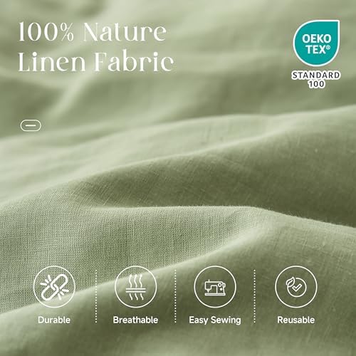 Simple&opulence 100% Linen Fabric by the Yard - 78" Wide Natural