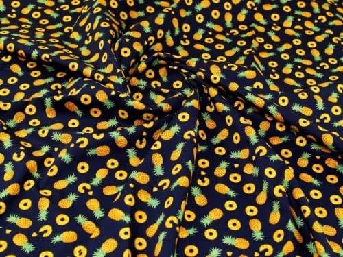 Rose & Hubble Cotton Poplin Fabric Navy - per Yard