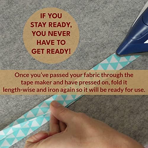Madam Sew XL Bias Tape Maker Tool – 50mm Single and Double Fold Bias