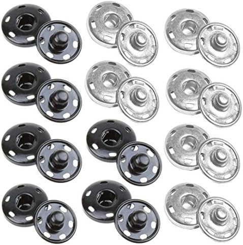 JOSDIOX 12 Sets 25mm Sew-On Snap Buttons