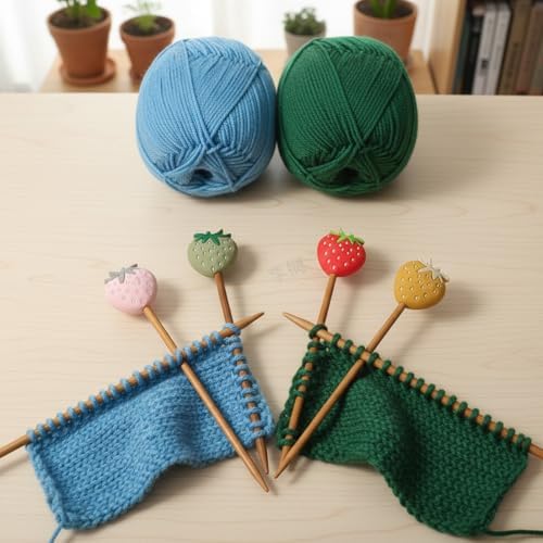 4 Pcs Knitting Needle Point Protectors, Needle Stoppers Cartoon
