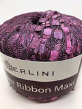 Berlini Ladder Ribbon Maxi Yarn #137 Clematis - Lilac, Pink, Wine