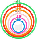 Phinus 6 Pcs Embroidery Hoop 6 Size, Round Plastic Cross Stitch Hoop