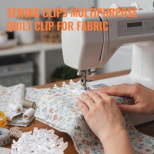 200Pcs Clear Sewing Clips Plastic Fabric Clips for Sewing Quilting