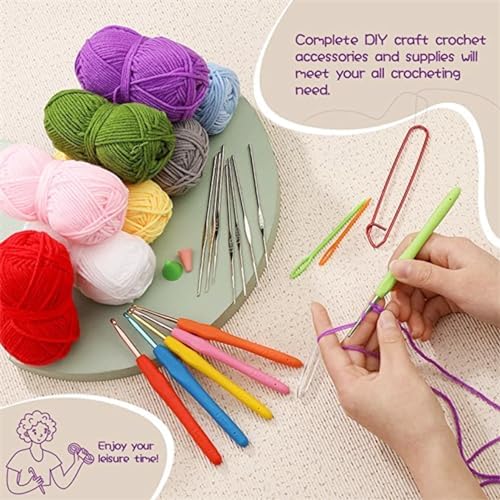 Wonafa Crochet Kit for Beginners, 103 PCS Crocheting Kit Beginner