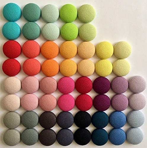 Sharvgun Dark Pink Color Fabric Button 12 Piecess 14MM Metal Shank