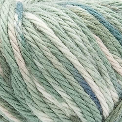 Lion Brand Yarn, Pima Cotton Crochet Yarn, Patagonia, Green Stripes