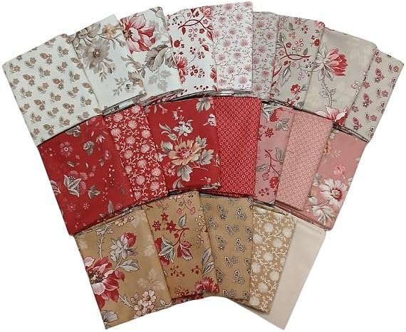10 Fat Quarters - French General by Moda France Calico Floral Flowers