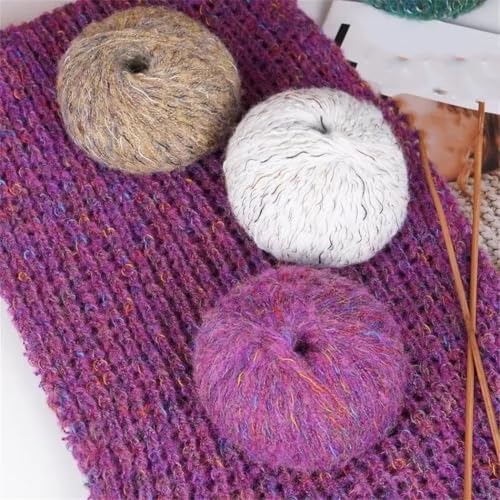 300G Gradient Wool Cotton Blend Yarn, Multicolor Yarn Ball For