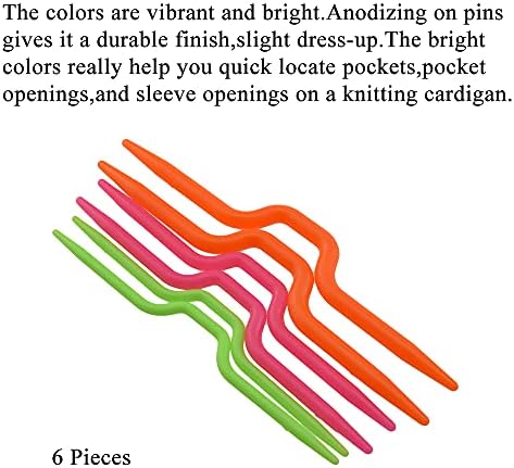 Hahiyo Knitting Cable Needles Set Sturdy Plastic Mixed Color Safety