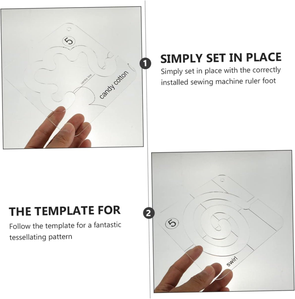 Acrylic Quilting Template 4 Piece Set for Pattern Guidance