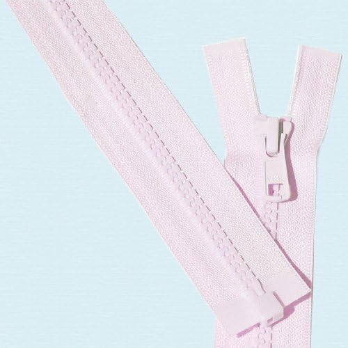 30" Vislon Zipper ~ YKK #5 Molded Plastic ~ Separating - 512 Baby Pink