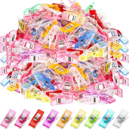 Beeveer 400 Sewing Clips for Fabric Multipurpose Quilting Clips for