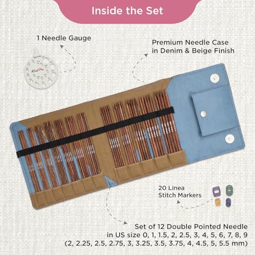 KnitPro Ginger Grande Double Pointed Needle Set 6" (15cm) | 12 US