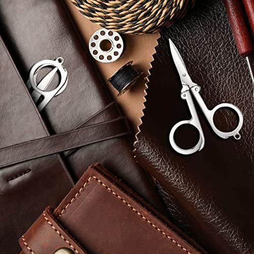 Chumia 50 Pcs Stainless Steel Small Folding Scissors, Foldable