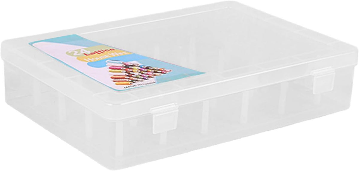 Clear Thread Spool Box 42 Spool Storage Case Sewing, Clear S