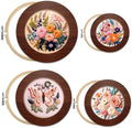 RattanView 8 Pcs Wood Embroidery Hoop Frame for Display 4 & 6 & 8 &