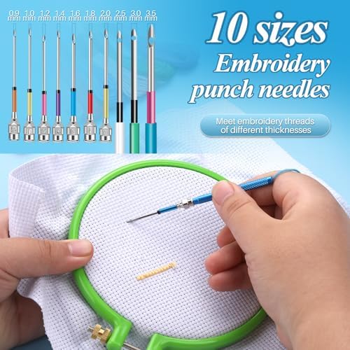 JUPEAN 156-Piece Punch Needle Embroidery Kit