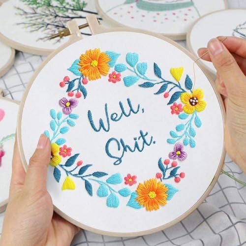 Louise Maelys 3-Set Embroidery Kits for Beginners