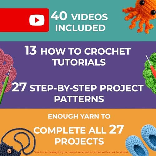 Crochet Kit for Beginners Adults and Kids - Beginner Crochet Kit for