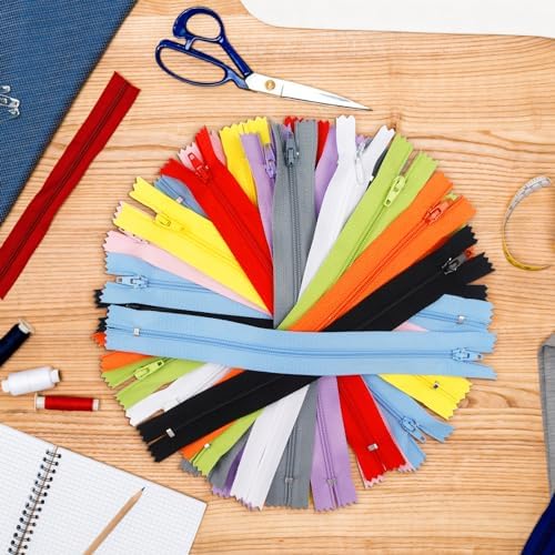 30 Pcs 9.5 Inch Invisible Zippers for Sewing, 10 Assorted Colors Mixed
