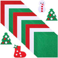 Tatuo 96 Pcs Christmas Felt Fabric Sheets 4 x 4‘’ Stiff Craft Felt,3