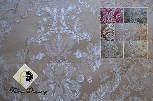 Damask Upholstery and Drapery, Jacquard Fabric, Sold by The Yard,7