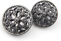 10PCS Clothes Button - Fashion Hollow Flower Metal Shank Round Shaped