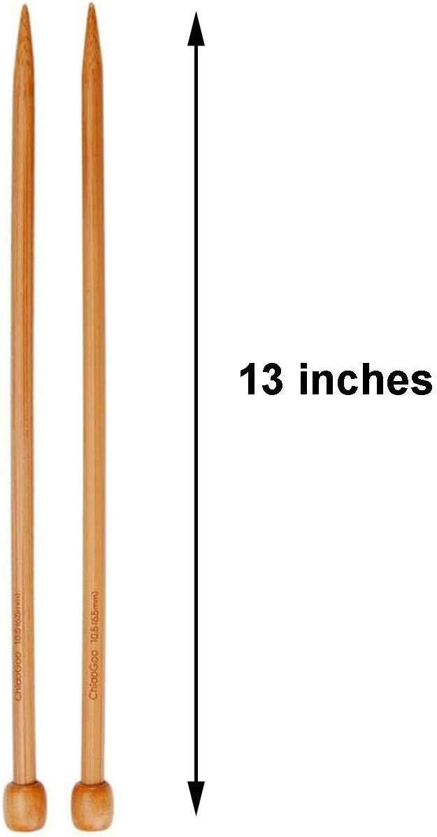 ChiaoGoo Wood Straight Knitting Needles 13 inch (33cm) Size US 19