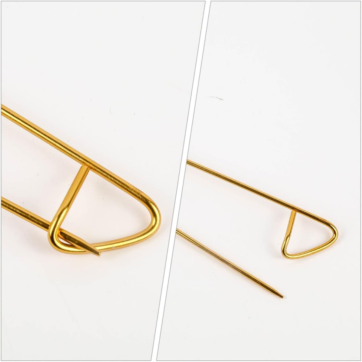 8pcs Knitting Stitch Holder Pins, Golden Aluminum Alloy, DIY Craft Set