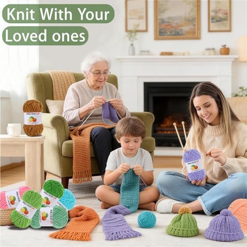 3 x 100g Fluffy Chenille Yarn, Bule