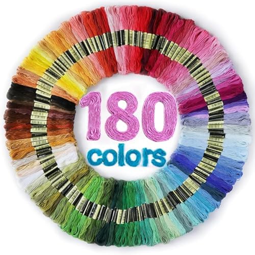 LOVIMAG Embroidery Floss Set, 180 Assorted Colors