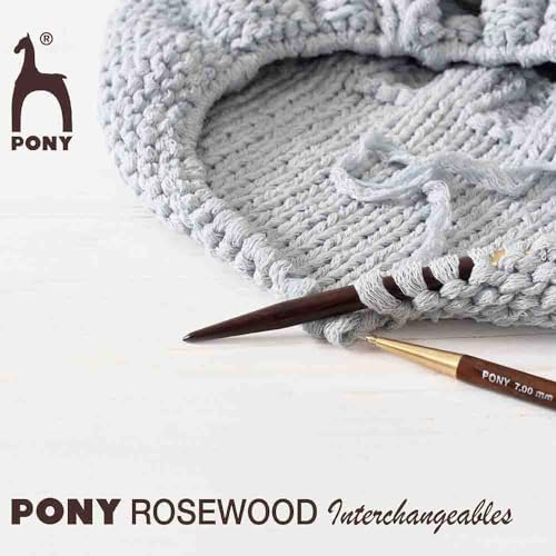 Pony Rosewood Circular Knitting Needles 80cm 8mm - 1 Piece