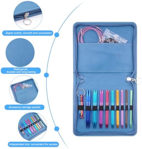 WAZAIGUR Square Ergonomics Circular Interchangeable Knitting Needles