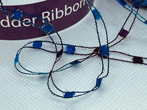 Berlini Ladder Ribbon Glitter Yarn - 50 Grams (1.75 Ounces), 142 Yards