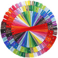 Outuxed 120pcs Zippers for Sewing Mixed Nylon Coil Zippers 8",12",16"