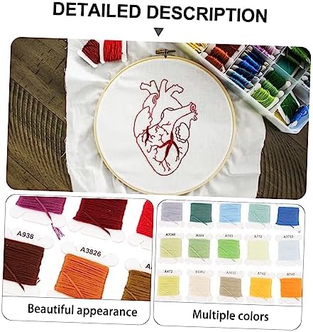 Veemoon 2sets 100% Cotton Embroidery Floss Embroidery Thread 4 Meters