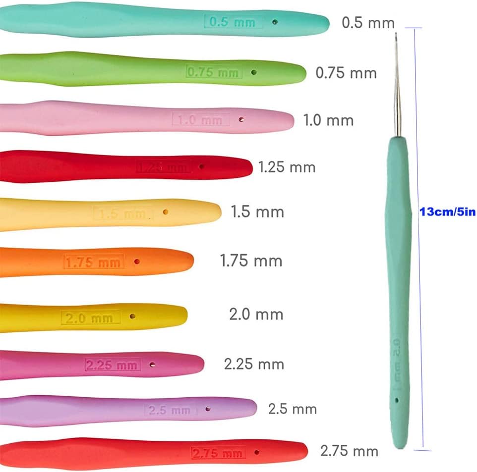 4 Pieces Small Crochet Hook Set, 1mm-1.75mm