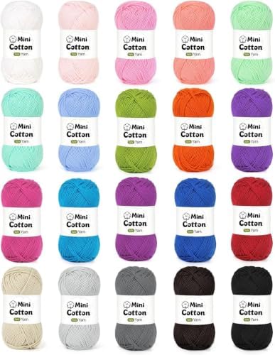 Coopay 1OO% Cotton Yarn for Crocheting & Knitting, Fine Cotton Crochet