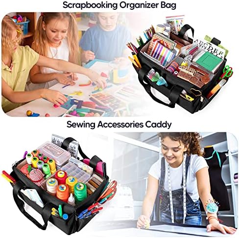 Fasrom Sewing Accessories Organizer, Craft Supply Caddy Tote