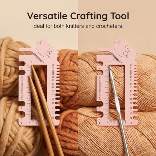 Crochet Gauge Measuring Tool,2026 New Knitting Needle Gauge